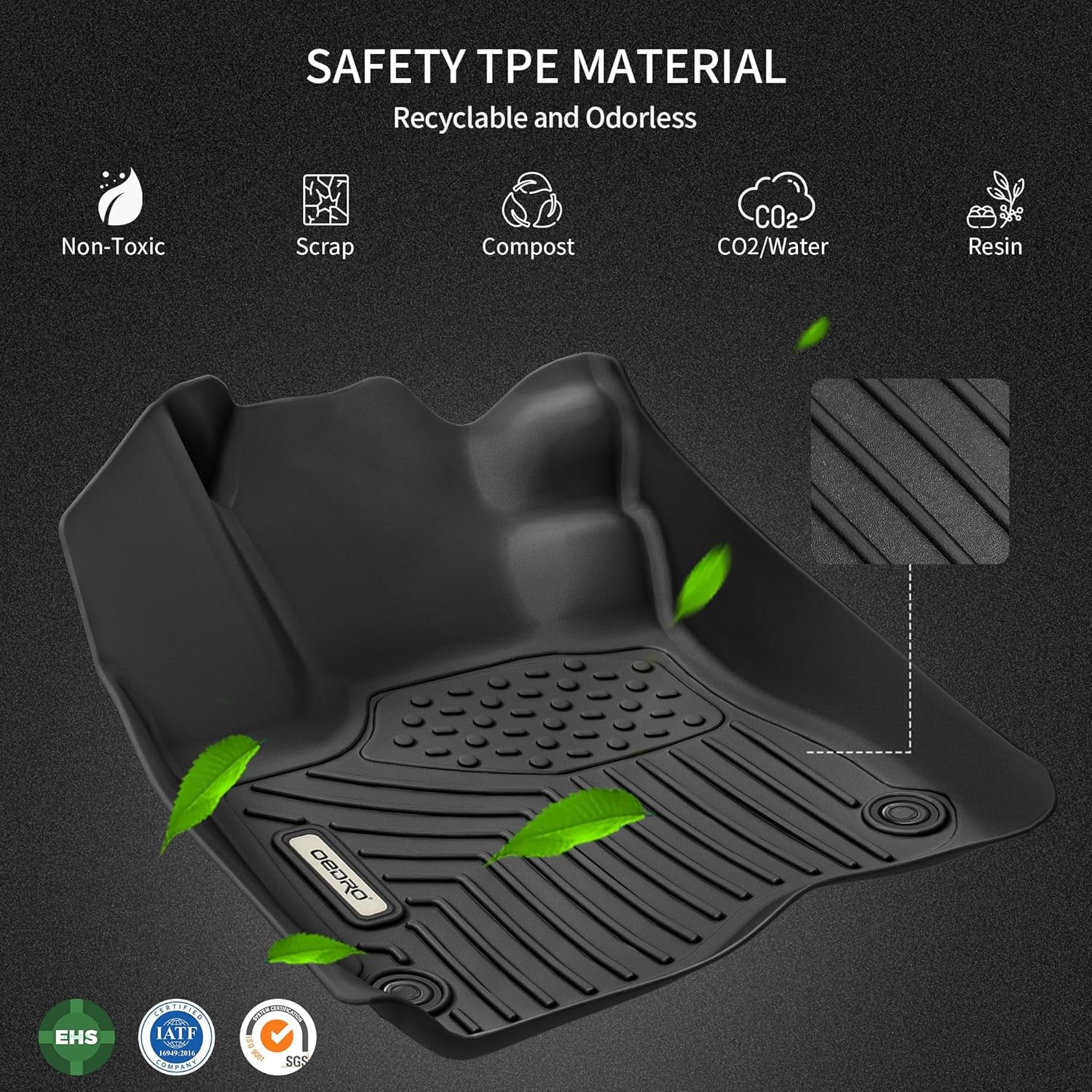 Floor Mats Fit for Honda Civic 2022-2026 / Acura Integra 2023-2025,All Weather Custom Fit Heavy Duty Floor Liners 1St & 2Nd Row Set (Not for Coupe Models)