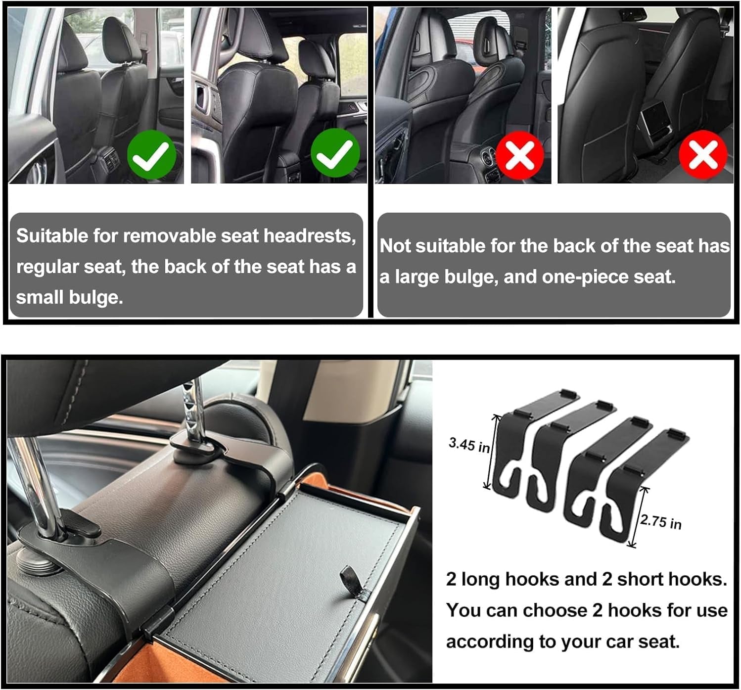 Car Storage Bag, Large Capacity Car Backseat Organizer,Ease of Use,Universal Car Organizer Back Seat,Car Storage Box,Compatible with Most Vehicles,Car Accessories (Beige)