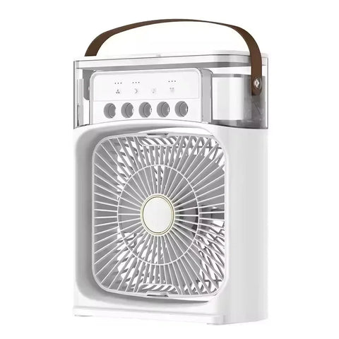 3 in 1 Summer Cooling Fan Portable Desktop Humidifier USB Mini Air Conditioners Night Light Water Mist for Home or Office