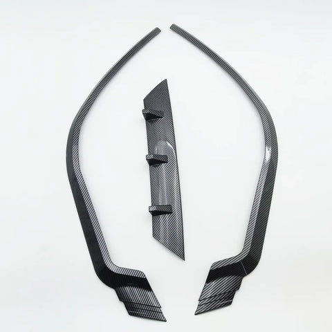 ABS Universal Car Front Bumper Lip Body Kit Spoiler Splitter ABS Bumper Canard Lip Splitter Universal Car Accessories Front Lip