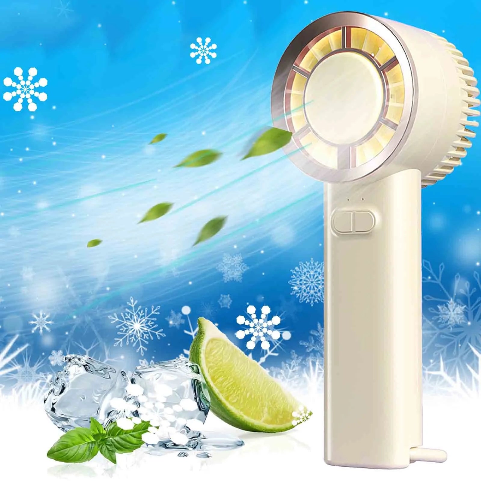 3 Speeds Personal Small Hand Fan, Mini Handheld Fan, Office Fan for Desk, Usb Rechargeable Personal Fan, for Home Office (Pink)