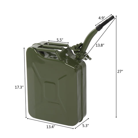 20L Portable American Fuel Oil Petrol Diesel Storage Can Army Green