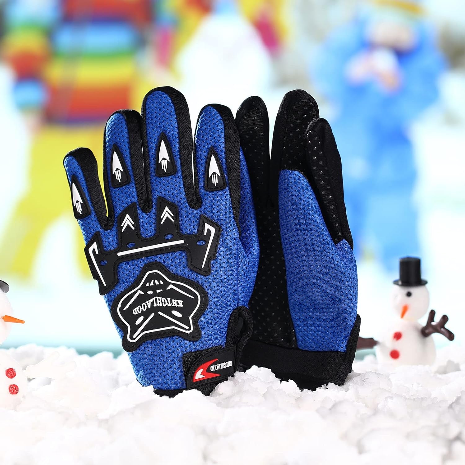 Motorcycle Gloves Riding Dirty Bike Gloves Racing Winter Power Sports Supplies for Riding Cycling Hiking Outdoor(Royal Blue,7.09 X 3.55 Inches)