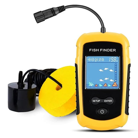 BEBANG Portable Fish Finder, Handheld Fish Depth Finder with Sonar Transducer for Boat Fishing Ice Fishing