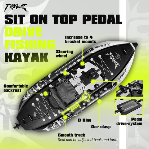 The Drop Stitch 0.9PVC inflatable paddleboard for fishing, stored in local warehouses in the United States, is safe and stable, foldable, and equipped with a pedal system.