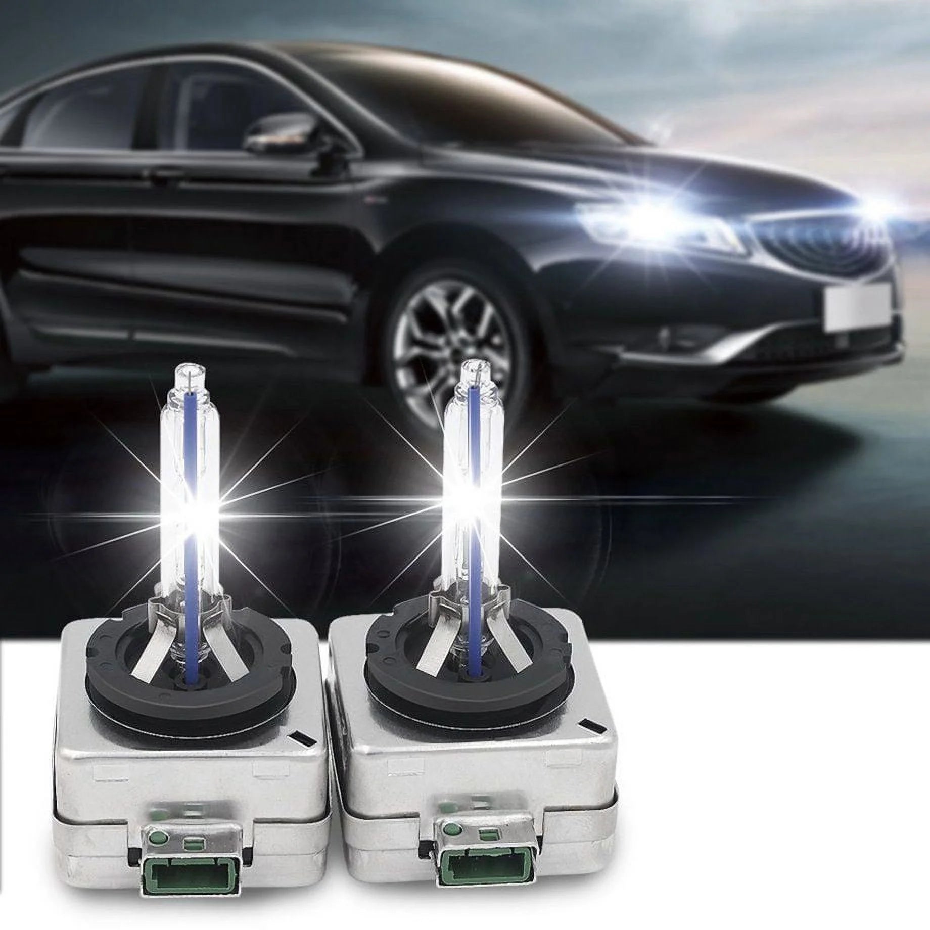D1R 35W 6000K Color White HID Xenon Replacement Headlight Bulbs Pair Set X2 NEW