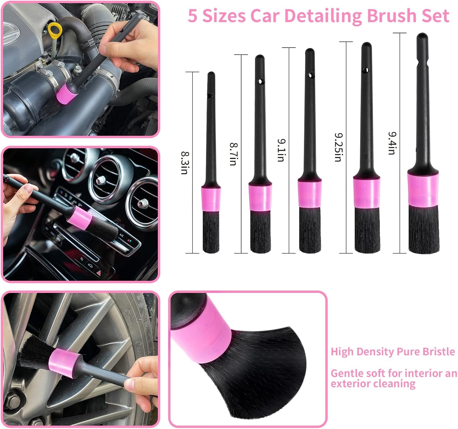 14PCS Car Cleaning Detailing Kit Interior Cleaner with High Power Car Vacuum and 56PCS Roadside Emergency Car Safety Kit