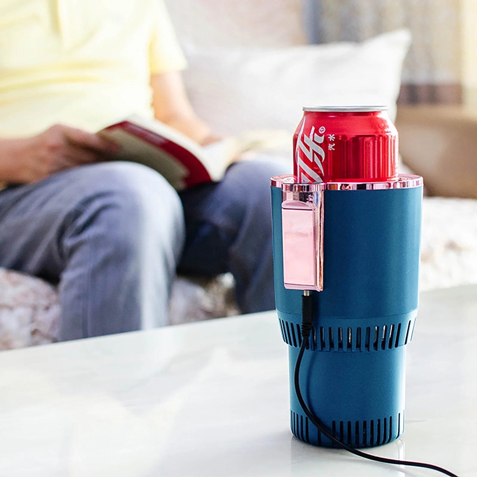 2-In-1 Smart Car Warm & Cold Cup Car Office Heating Cooling Cup Warmer Cooler Smart Car Cup Cooling Beverage Drinks Cans Tumbler Mug Holder