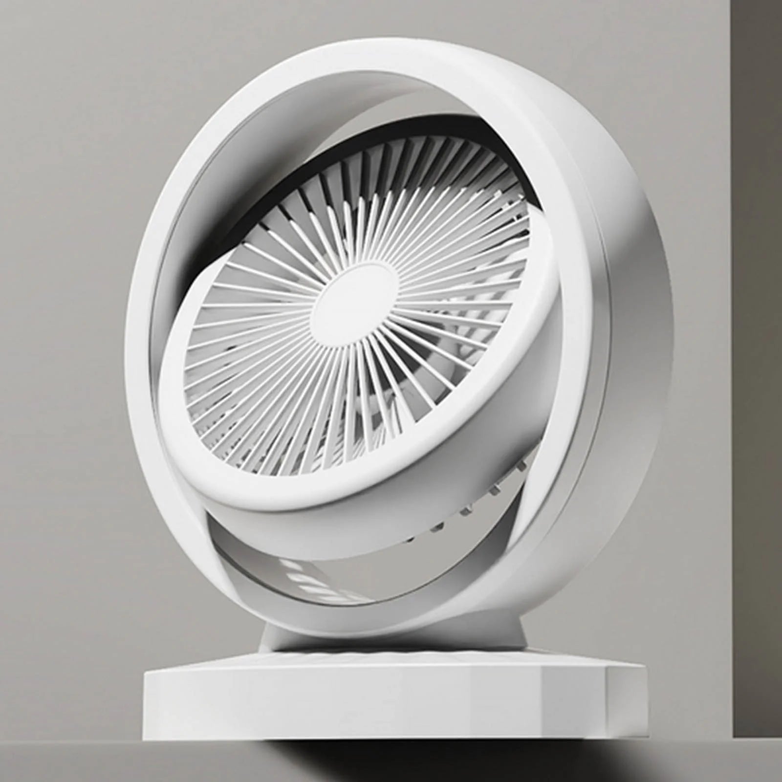 Cooling Multifunctional Mini Charging Small Fan, Strong Wind, Small Night Light, Office Desktop, Small Dormitory, Silent USB Electric Fan, Purple, on Clearance