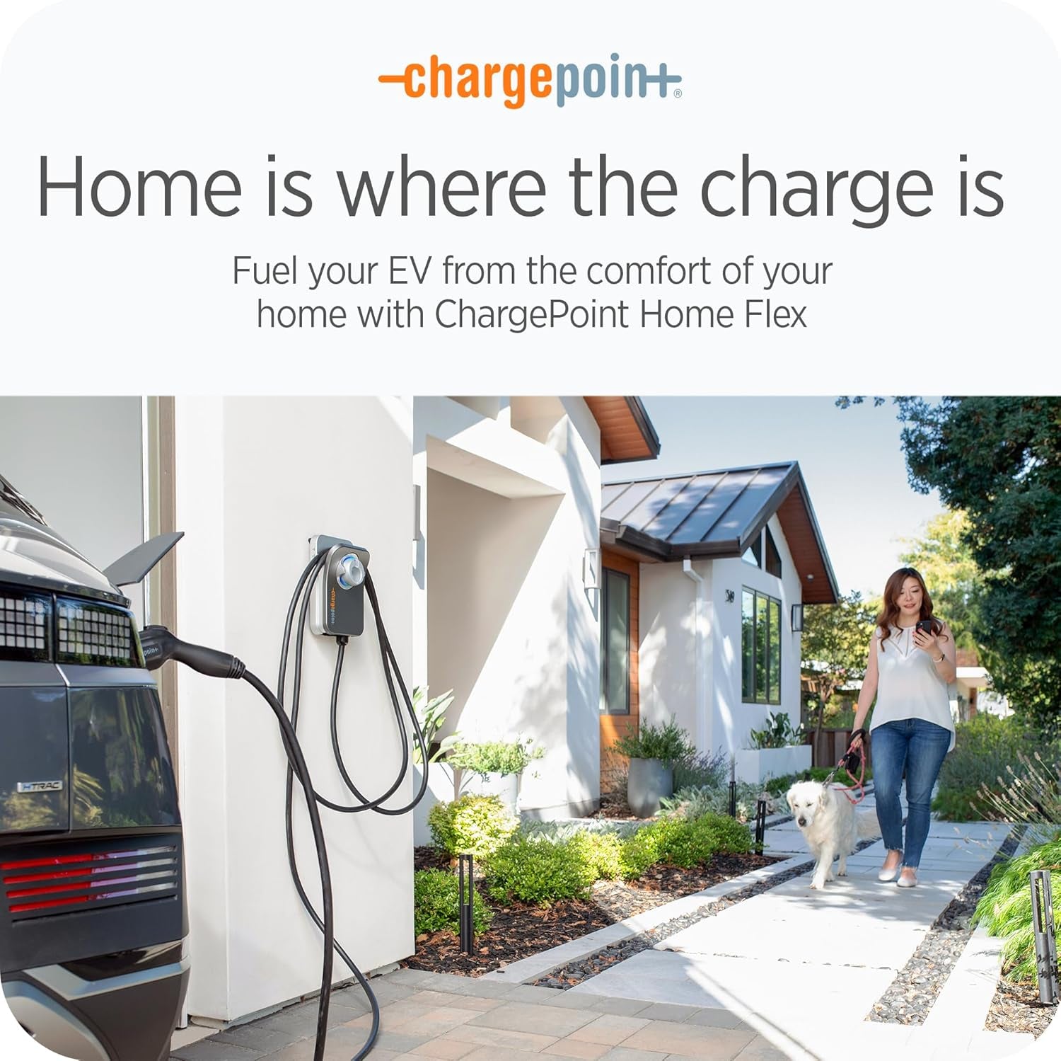 Homeflex Level 2 EV Charger J1772, Hardwired for Electric Car - Fast Smart Battery Power Charging at Home for Electric Automobile Vehicles