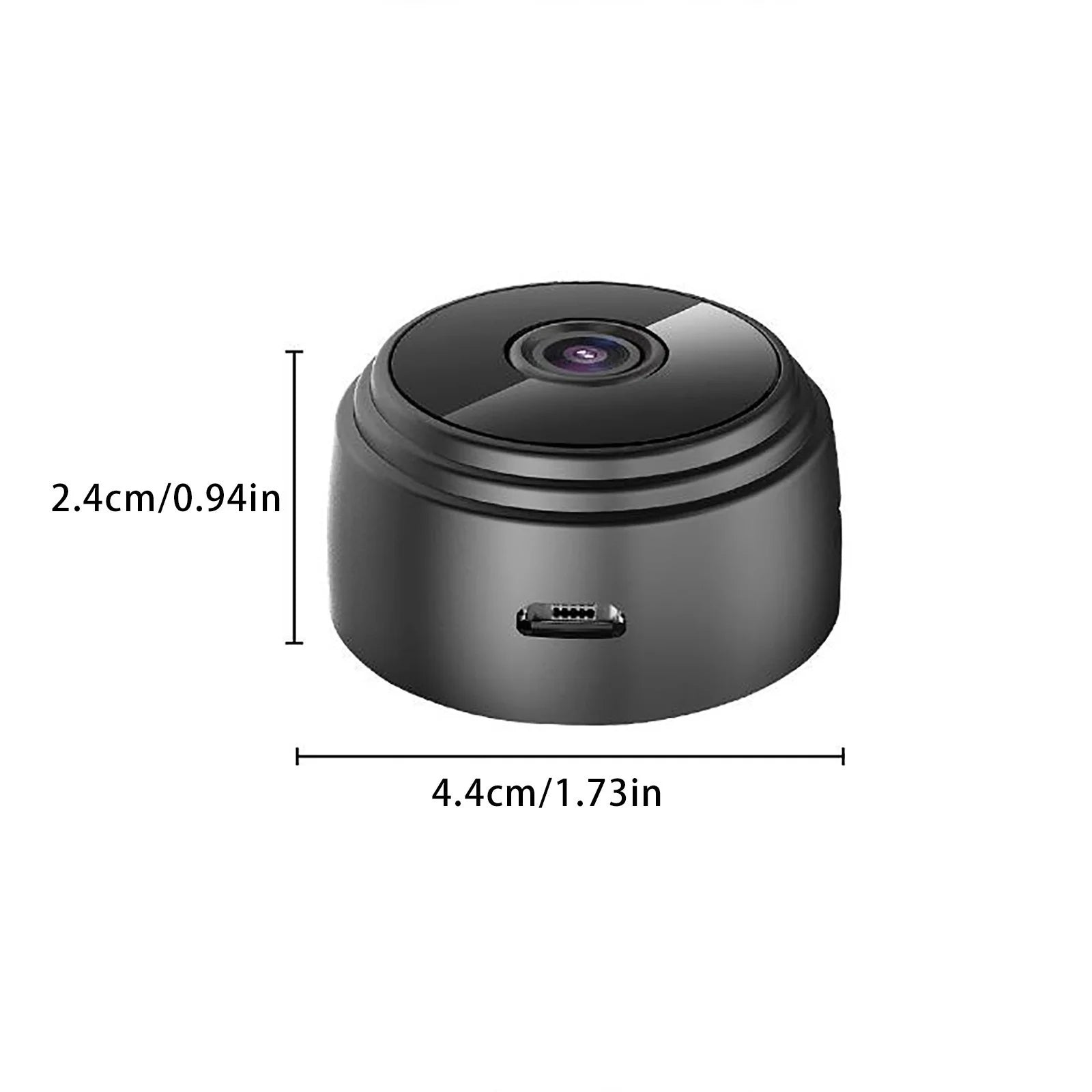 HD 1080P Wifi Security Camera with Night Vision Motion Detection, Black